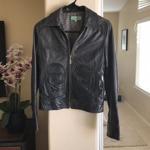 Doma Dark Grey Leather Jacket
